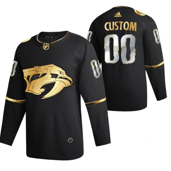 Nashville Predators Trikot Benutzerdefinierte Schwarz 2021 Golden Edition Limited Authentic